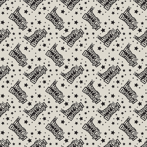 Happy birthday pattern background