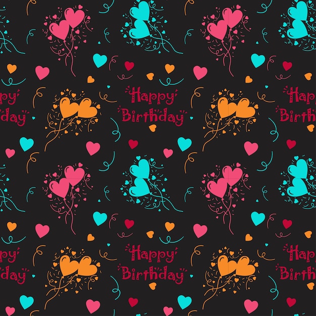 Happy birthday pattern background