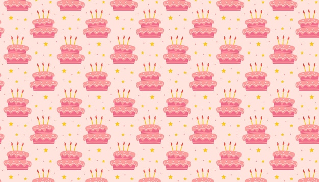 Buon compleanno modello banner sfondo carino gustosa torta dolce con candele decorazione natalizia