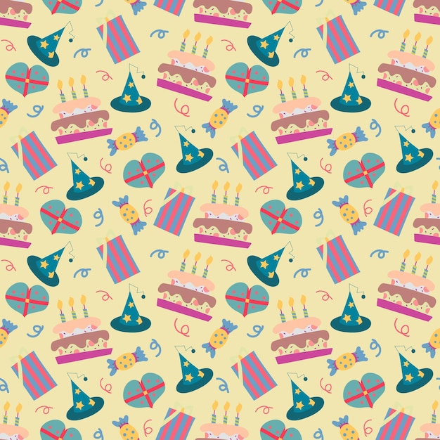 Happy Birthday pattern in vector