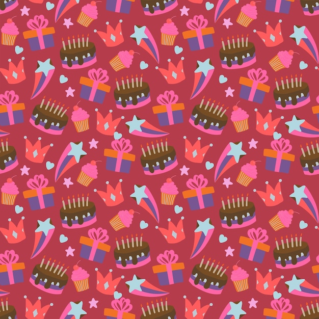 Happy Birthday pattern in vector