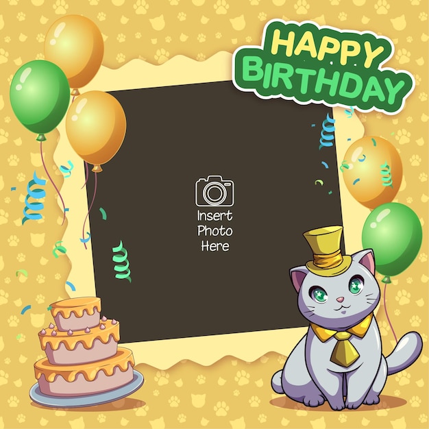 happy Birthday photo frame for pets