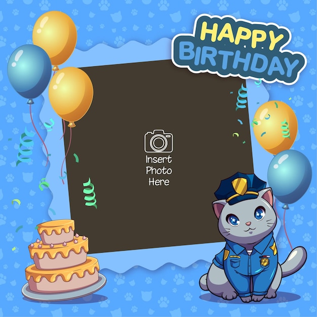 happy Birthday photo frame for pets