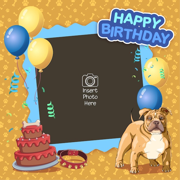 happy Birthday photo frame for pets