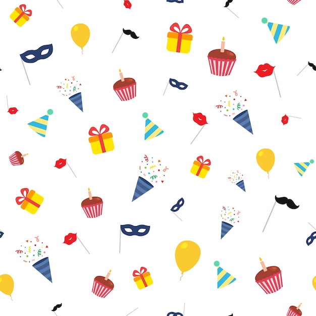 Happy birthday. Seamless vector pattern