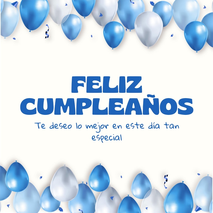 Vector happy birthday spanish greeting card