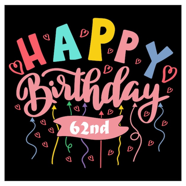 Vettore buon compleanno design in formato svg