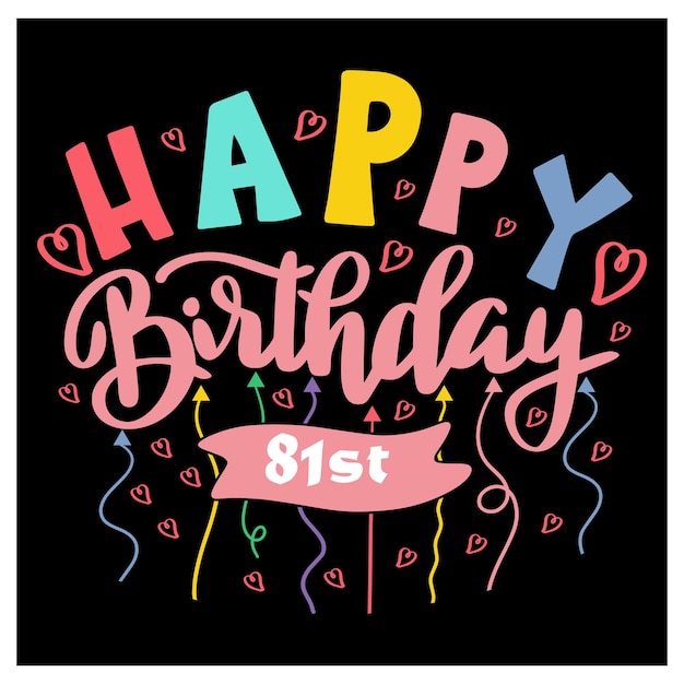 Vector happy birthday svg design