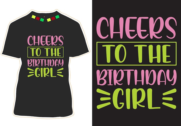 Happy Birthday T-shirt Design Vector