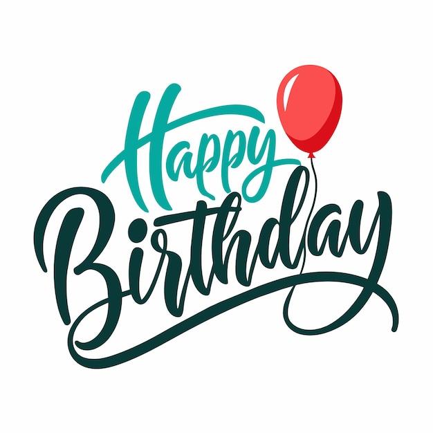 Happy Birthday text vector illustration 1