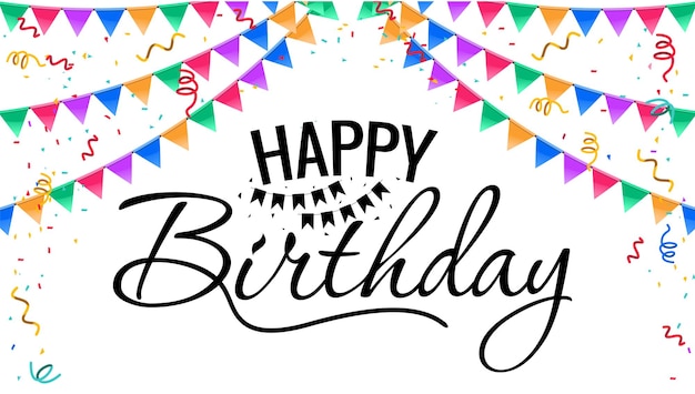 풍선 과 콘페티 카드 로 생일 축하 문자