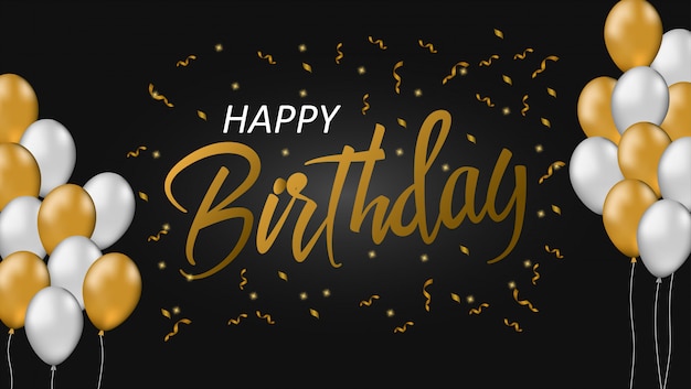 Happy birthday typographic