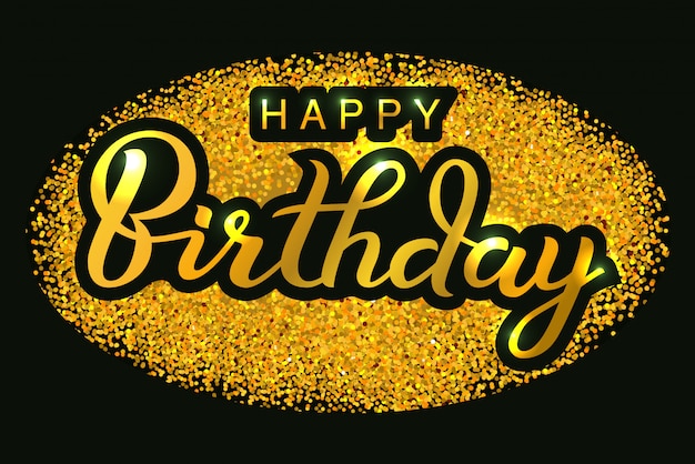 Vector happy birthday typographic