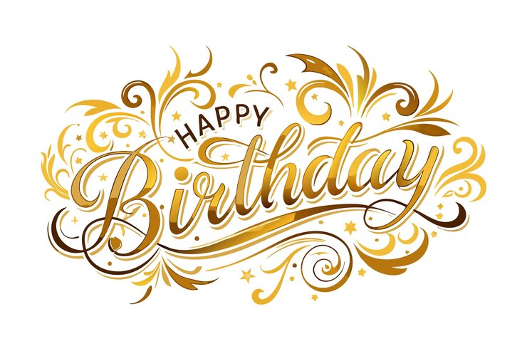 Vector happy birthday typography banner background design