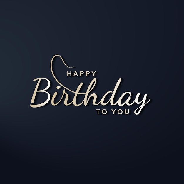 Vector happy birthday typography for greeting card design