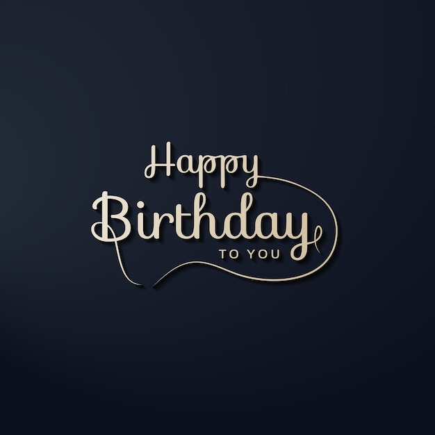 Happy birthday typography for greeting card design