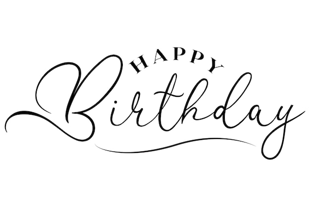 Happy Birthday typography lettering vector illustration