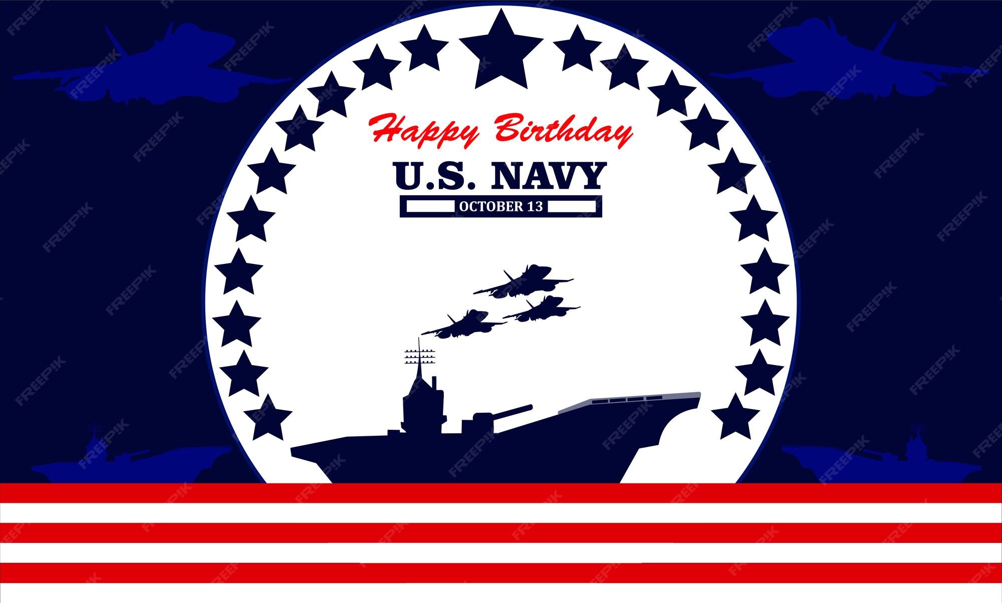 Premium Vector Happy birthday united states navy vector illustration