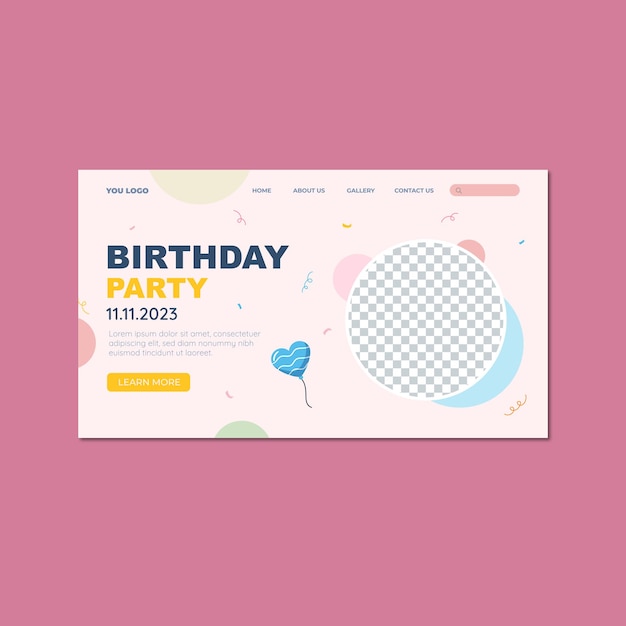 Vector happy birthday vector design template for party and celebration