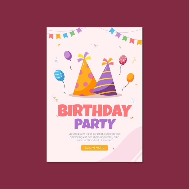 Vector happy birthday vector design template for party and celebration