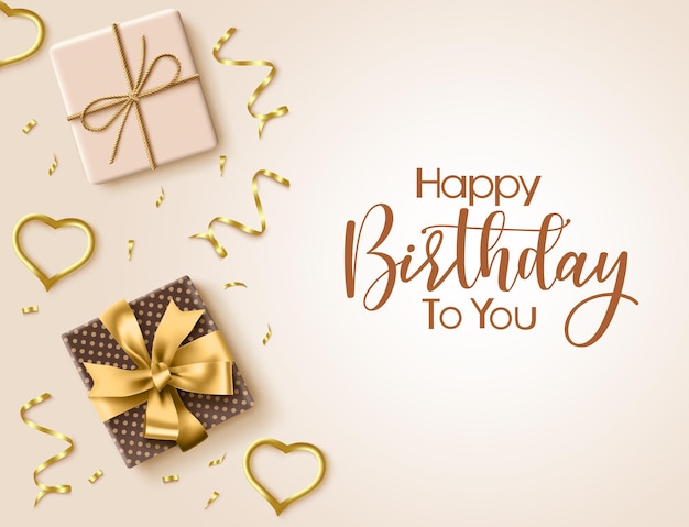 happy birthday vector greeting background happy birthday greeting text in empty space