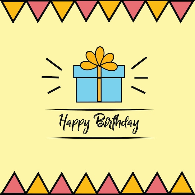 Happy Birthday Vector Template Design Illustration