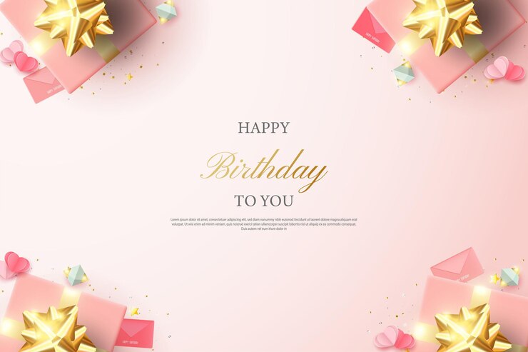 happy birthday with decorations in every sweet corner
