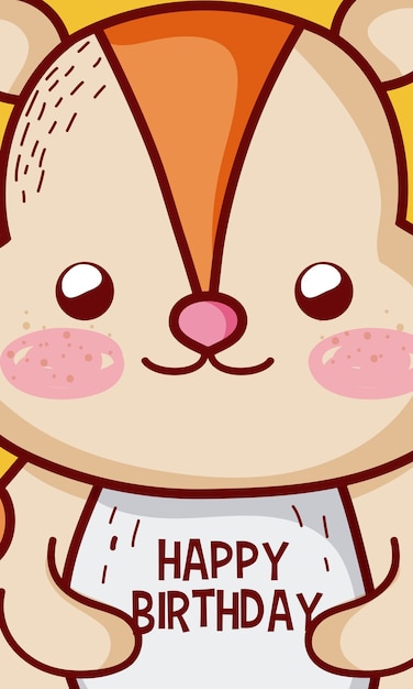 Happy birthday to you hamster cartoon