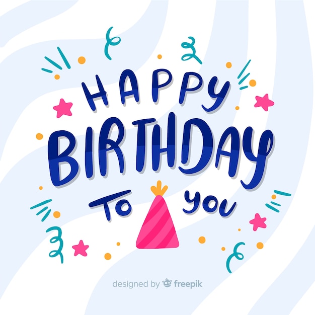 Happy birthday to you lettering