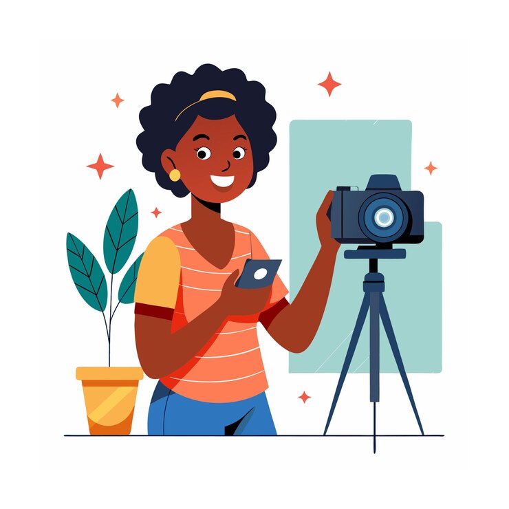 Vector happy black people illustration