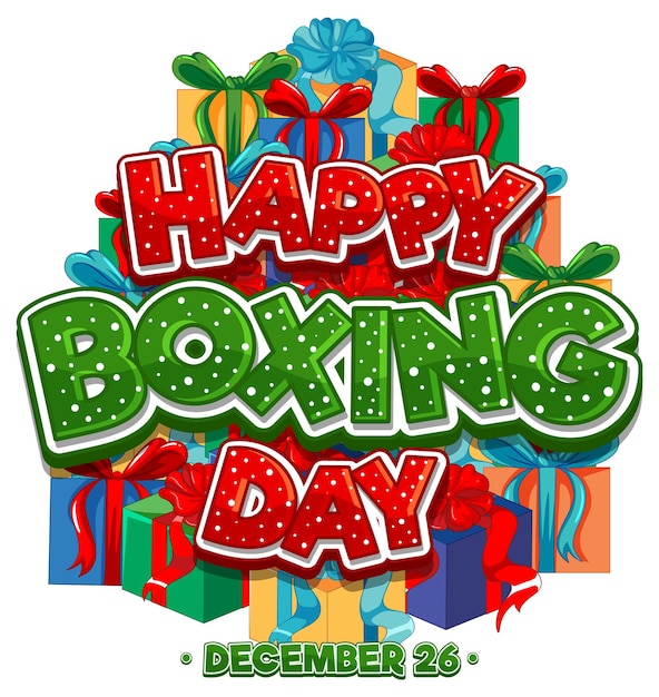 Vector happy boxing day banner design