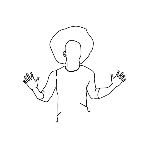 Happy boy drawing continuous line minimalist design one line drawing happy boy