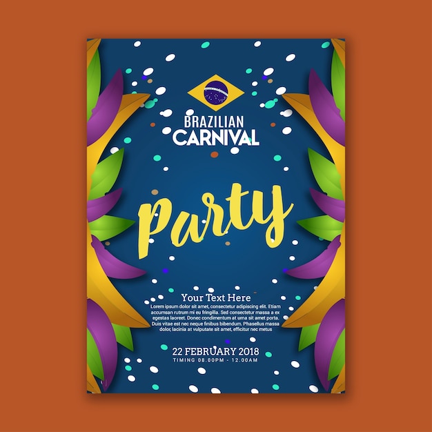 Happy brazilian carnival festival.