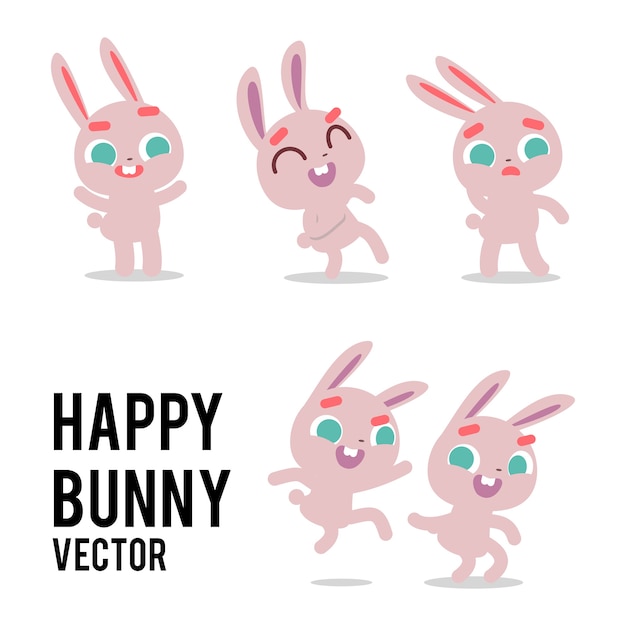 Vector happy bunny