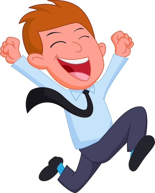 Vector happy businessman cartoon