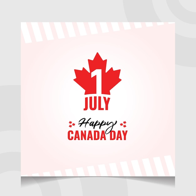 Vector happy canada dag spandoek poster