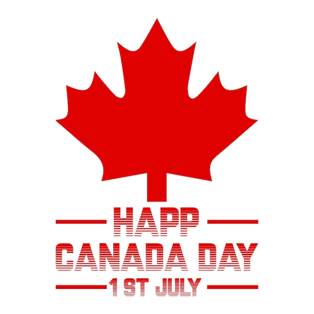 Happy canada day background o modello di design di banner celebrato il 1° luglio, giorno dell'indipendenza del canada.