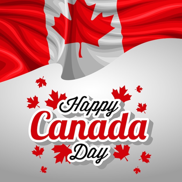 Vector happy canada day background template
