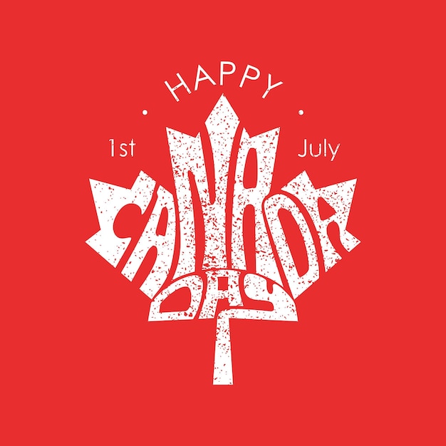 向量加拿大国庆日快乐旗帜模板