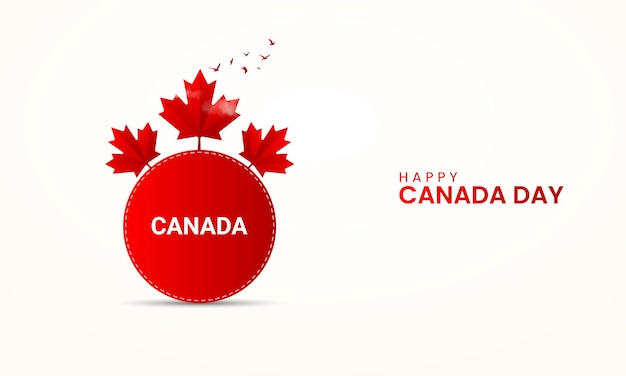 Happy Canada Day Canada day design for social media banner poster Canada flag 1 July