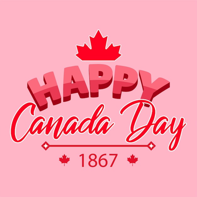 Happy canada day canada day holiday banner design