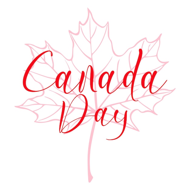 Happy Canada Day Canadian National Day banner met maple leaf Wenskaart poster achtergrond