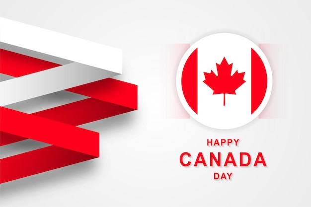 Happy Canada Day card Template Design