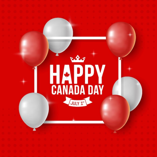 Happy canada day celebration template