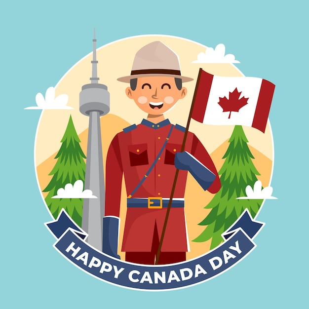 happy canada day concept