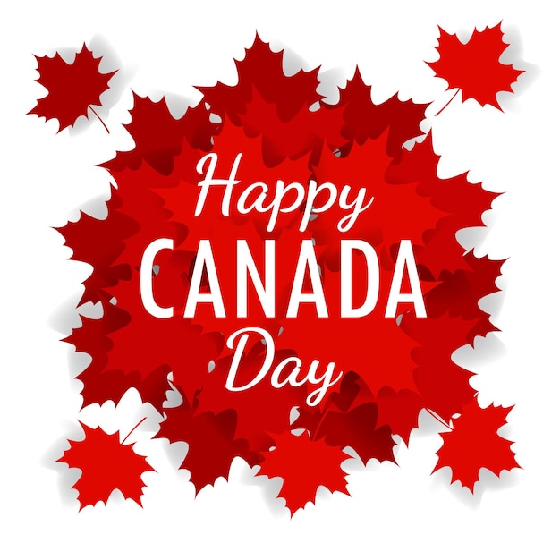 Happy Canada Day greeting template