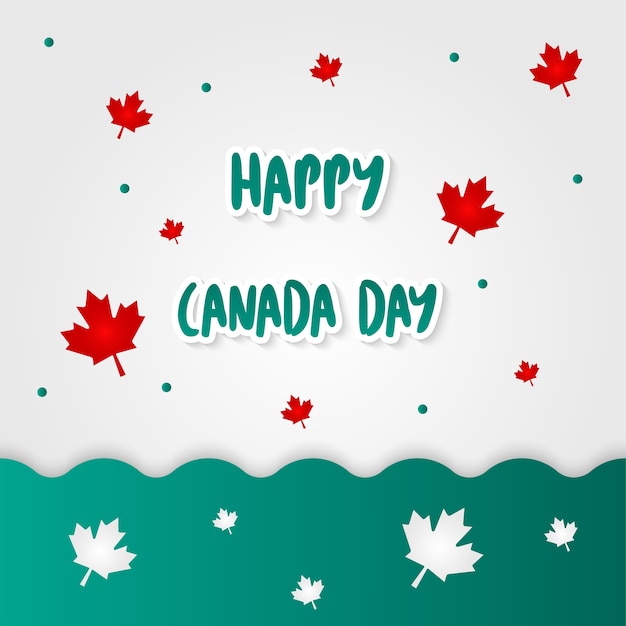 Happy canada day illustration