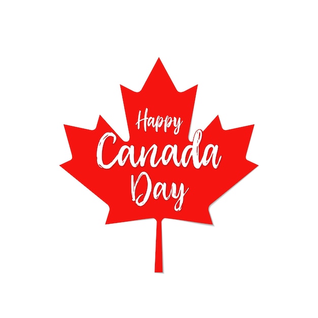 Happy Canada Day leaf Isolated abstract graphic design template Creative icon Tshirt graphic