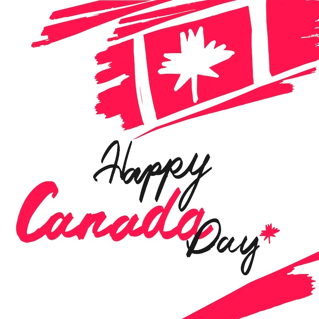 С днем канады первое июля - праздник для всей страны флаг канады