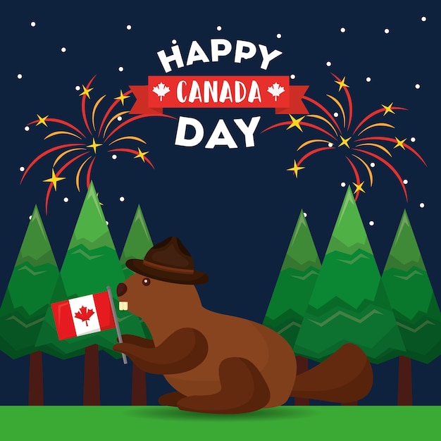 Vector happy canada day